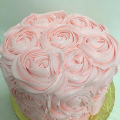 Signature Ribbon Rosette Cake 6" Double Layer (serves 12-15)