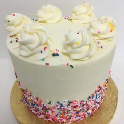 Sprinkle Cake 6" Single layer (serves 6-8)